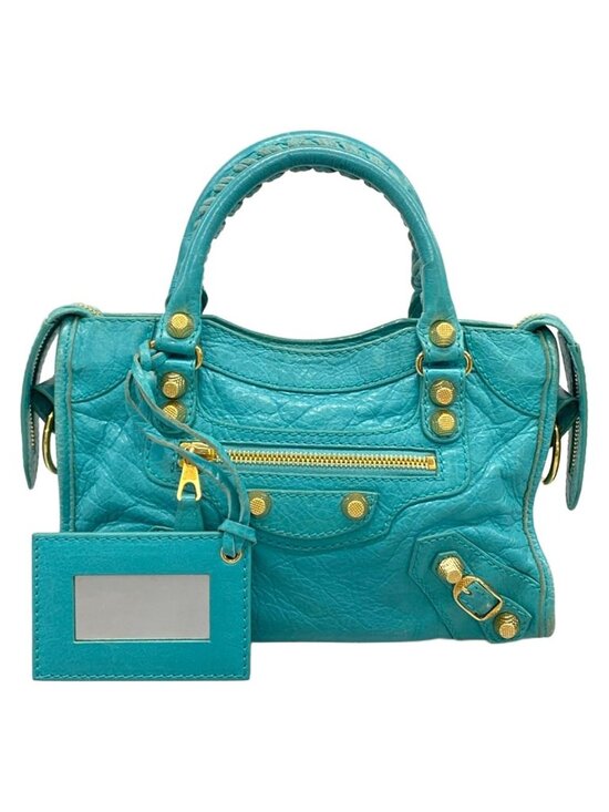Balenciaga Handbags - Balenciaga Handbag the Giant Mini City Blue Green Leather